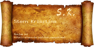 Stern Krisztina névjegykártya